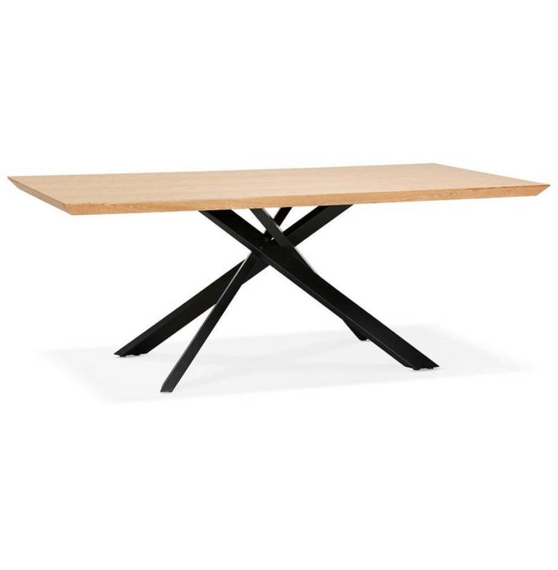 KADIMA DESIGN Esstisch Designer Ess/Schreibtisch mit X-förmigem Metallbein, 200 x 100 cm, Bodenschutzkappen, einfache Montageanleitung von KADIMA DESIGN