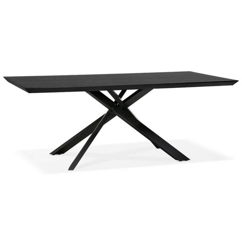 KADIMA DESIGN Esstisch Designer Ess/Schreibtisch mit X-förmigem Metallbein, 200 x 100 cm, Bodenschutzkappen, einfache Montageanleitung von KADIMA DESIGN