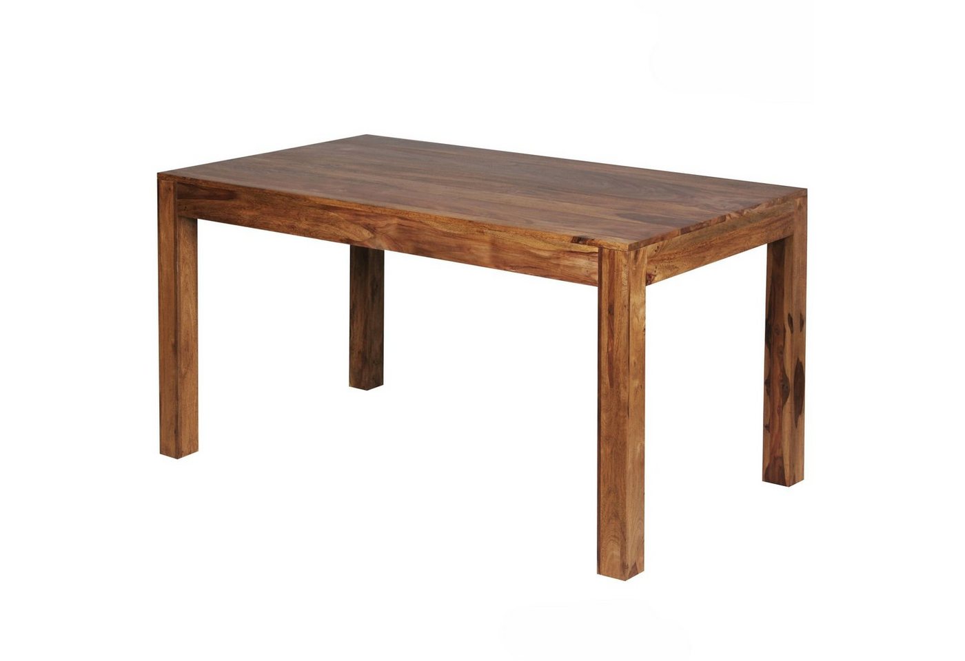 KADIMA DESIGN Esstisch Massivholz Tisch Handgefertigt Edelholz/Akazie Hell/Dunkel Holz (Handgefertigt, Massivholz, Klarlackversiegelt, Natürliche Maserung), Klarlack-Versiegelung, Massive 8x8 cm Tischbeine, Naturmaserung von KADIMA DESIGN