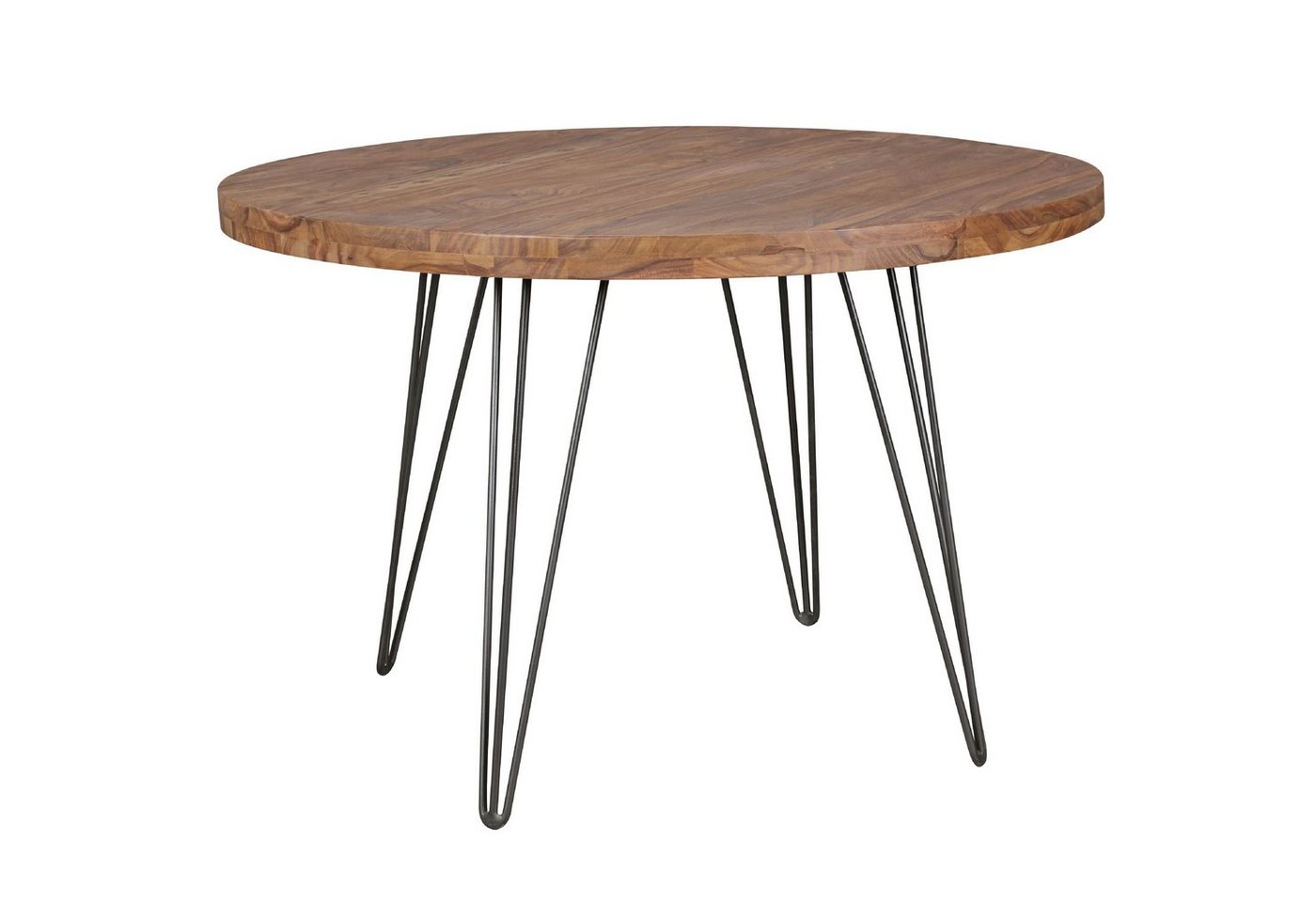 KADIMA DESIGN Esstisch Runder Massivholz-Esszimmertisch, Landhausstil, 120 cm Durchmesser von KADIMA DESIGN