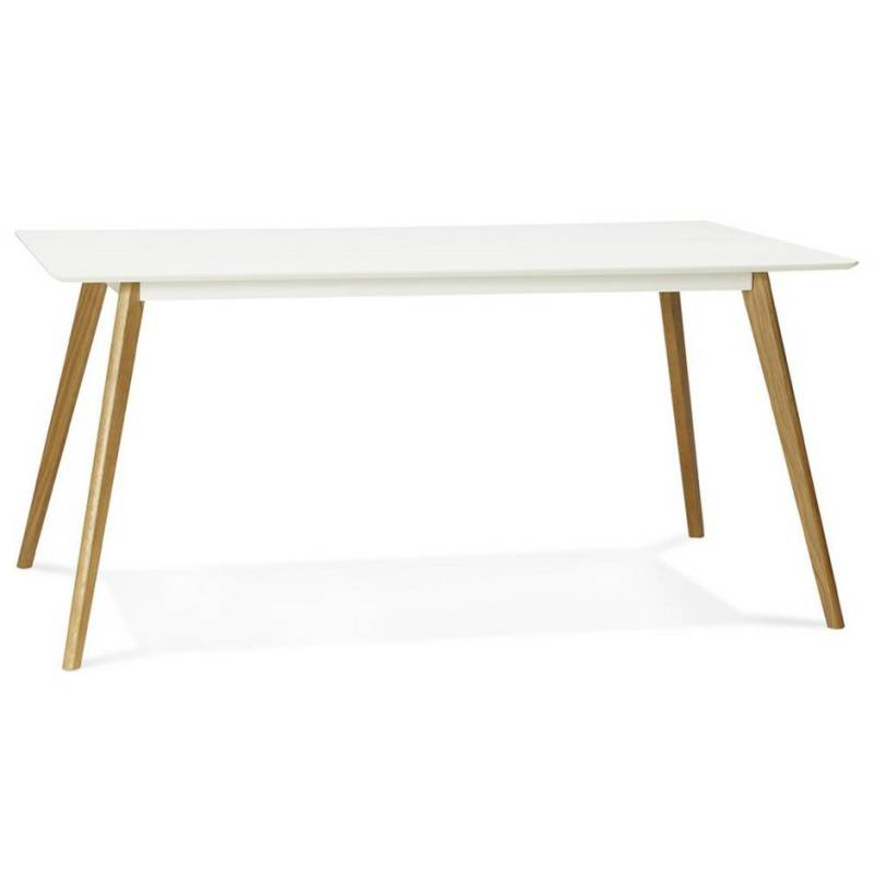 KADIMA DESIGN Esstisch Skandinavischer Designer-Esstisch / Schreibtisch, MDF Eichen-Furnier, Bodenschutz von KADIMA DESIGN