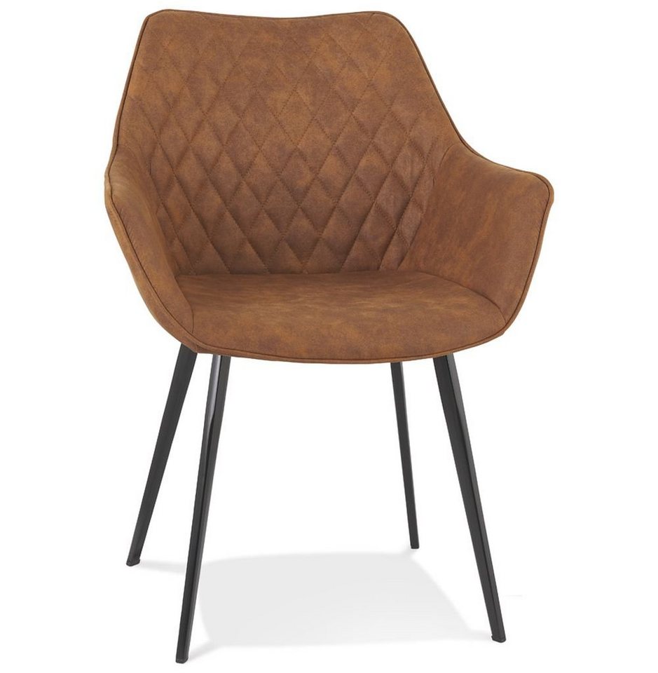 KADIMA DESIGN Esszimmerstuhl AARON Sessel Textile Braun (brown) 61 x 63 x 80 von KADIMA DESIGN