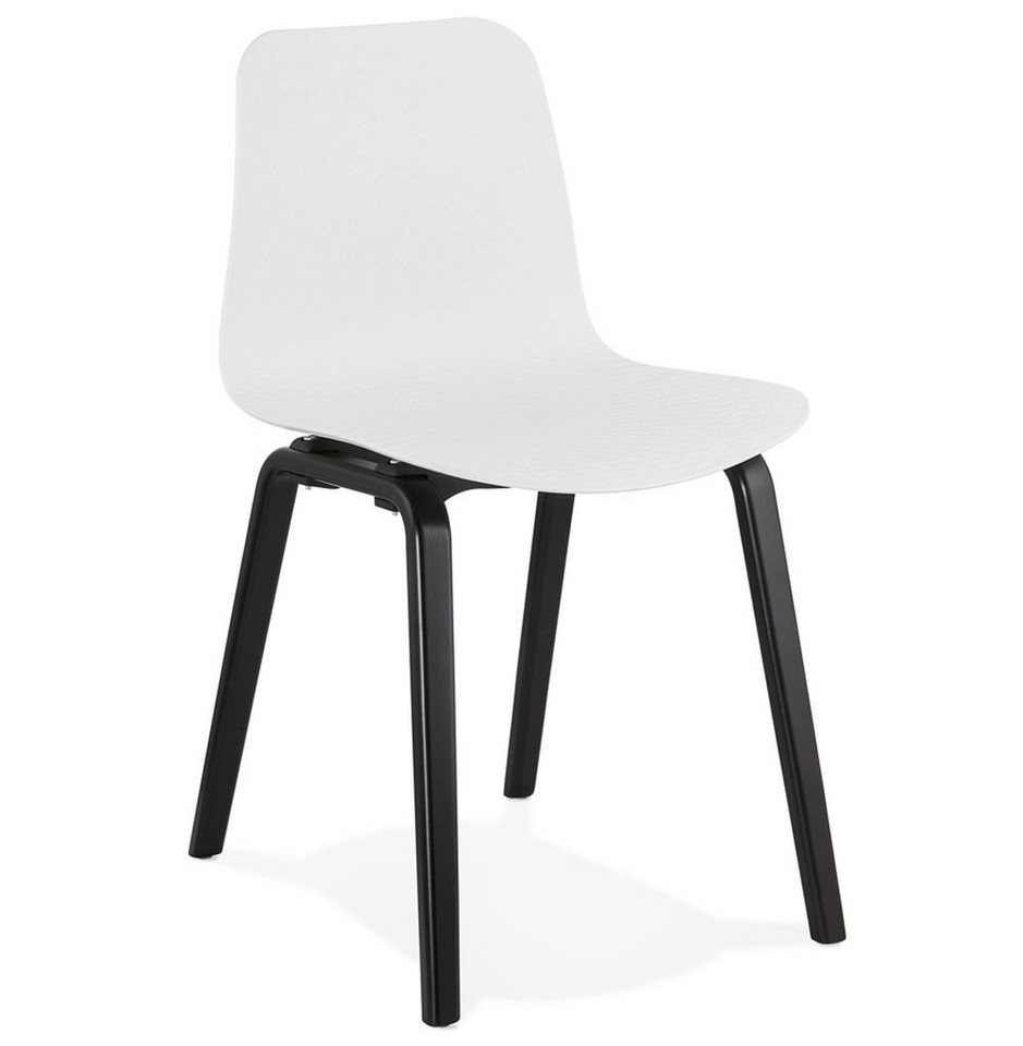 KADIMA DESIGN Esszimmerstuhl ARTIO Stuhl Plastic Polym Weiss (white,black) 44,5 von KADIMA DESIGN