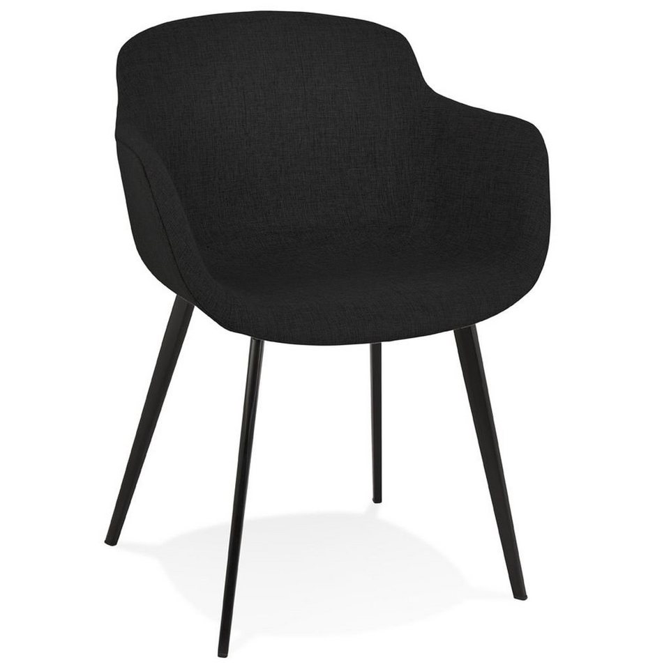 KADIMA DESIGN Esszimmerstuhl CERES Sessel Textile Schwarz (black) 54 x 59 x 80 von KADIMA DESIGN