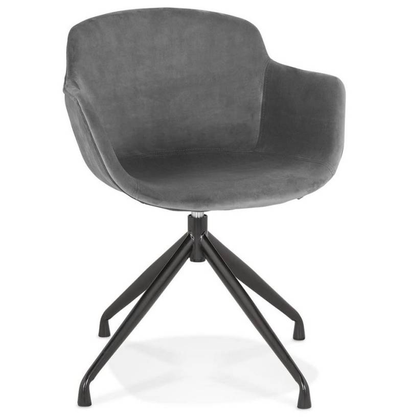 KADIMA DESIGN Esszimmerstuhl Drehbarer Samtstuhl, 360° Polstersessel, Küchenstuhl Velours, Essstuhl (360° Drehfunktion, Gepolsterte Armlehnen, X-Metallgestell, Ergonomisch) von KADIMA DESIGN