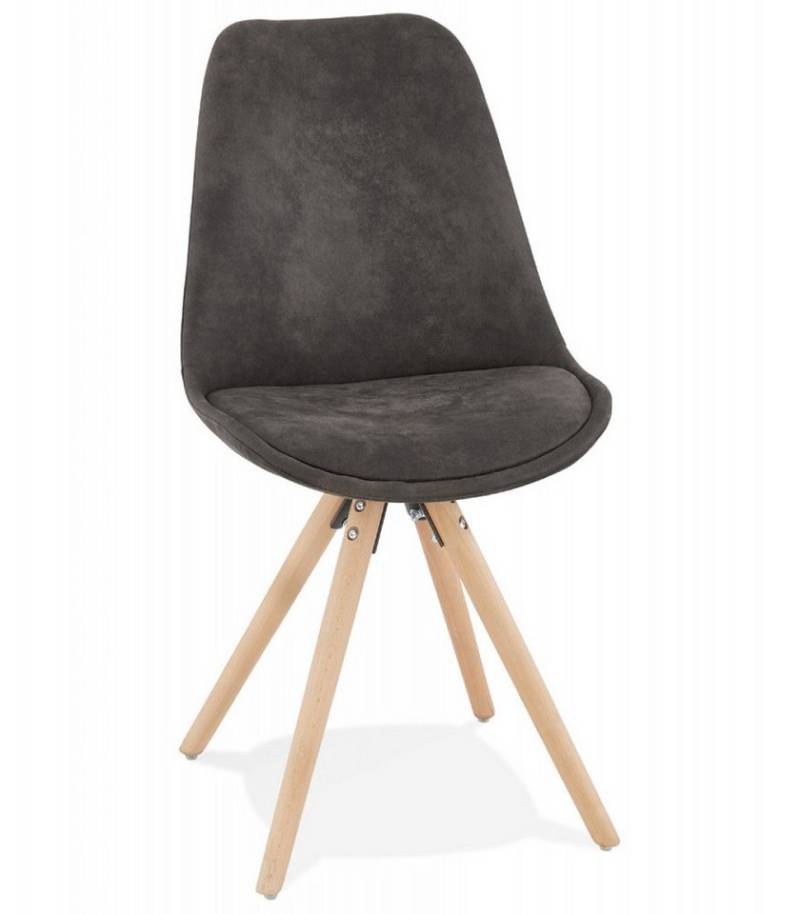 KADIMA DESIGN Esszimmerstuhl Esszimmerstuhl Mikrofaser Holz Vintage Stil 110 kg Belastbarkeit (Skandinavischer Stuhl mit hoher Polsterung 48x56x84 cm), Eleganter Designerstuhl mit Buchenholzbeinen Harry Kollektion von KADIMA DESIGN