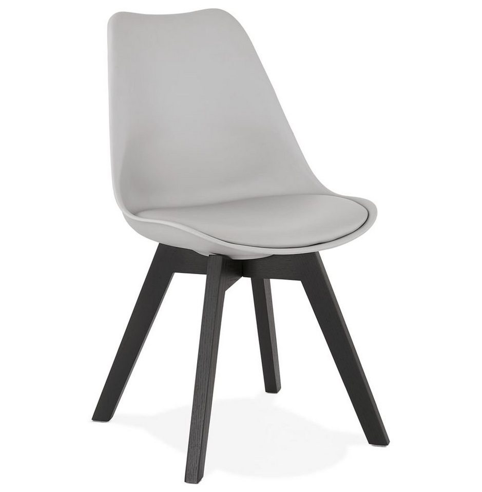 KADIMA DESIGN Esszimmerstuhl JOLIE Skandinavisch Stuhl Plastic Polym Grau von KADIMA DESIGN
