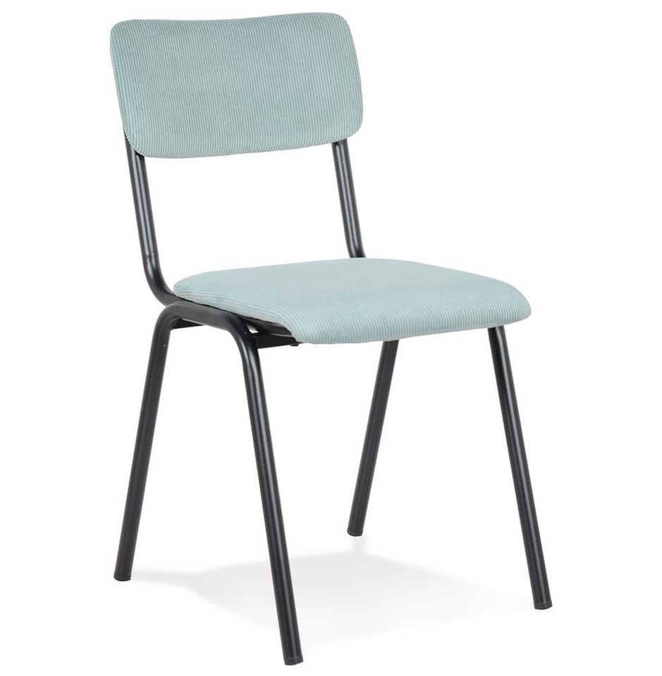 KADIMA DESIGN Esszimmerstuhl MINU Klassisch Stuhl mit Lehne Textile Blau von KADIMA DESIGN
