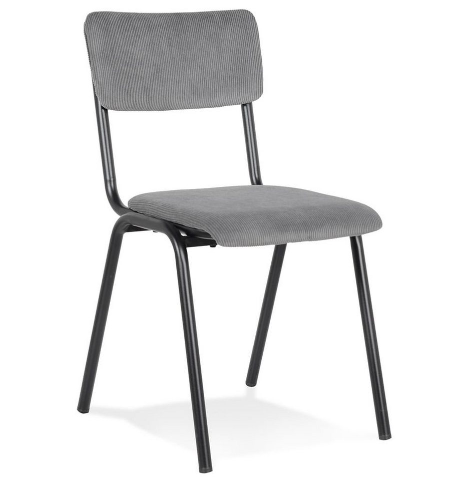 KADIMA DESIGN Esszimmerstuhl MINU Klassisch Stuhl mit Lehne Textile Dunkles von KADIMA DESIGN