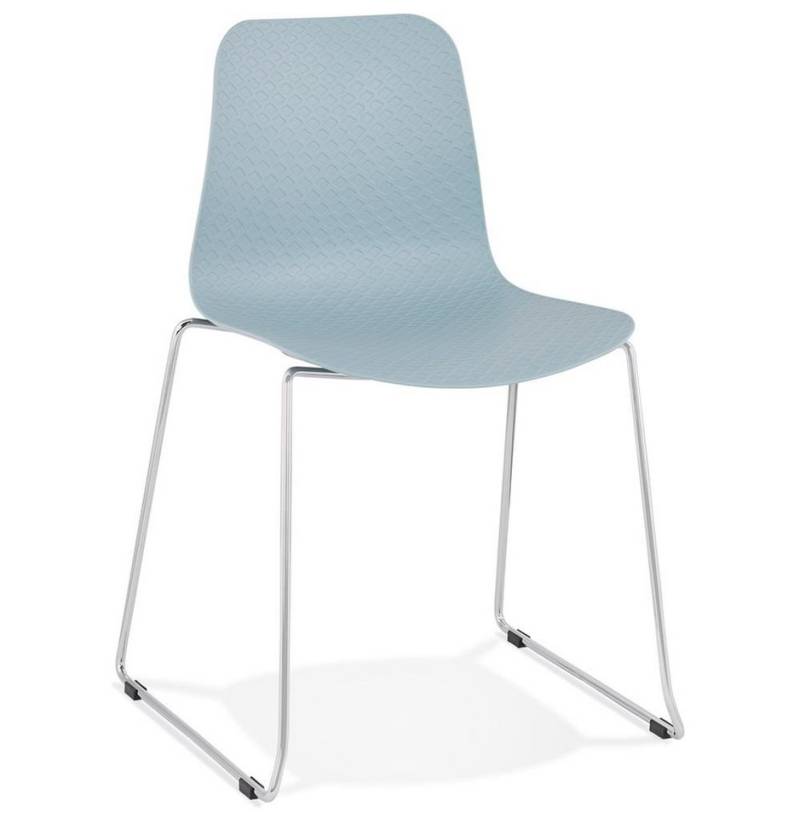 KADIMA DESIGN Esszimmerstuhl NIL Stuhl Plastic Polym Blau (blue,chrome) 55 x von KADIMA DESIGN