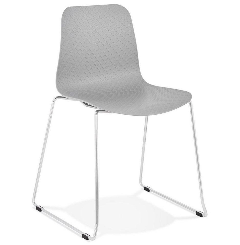 KADIMA DESIGN Esszimmerstuhl NIL Stuhl Plastic Polym Grau (grey,chrome) 55 x von KADIMA DESIGN