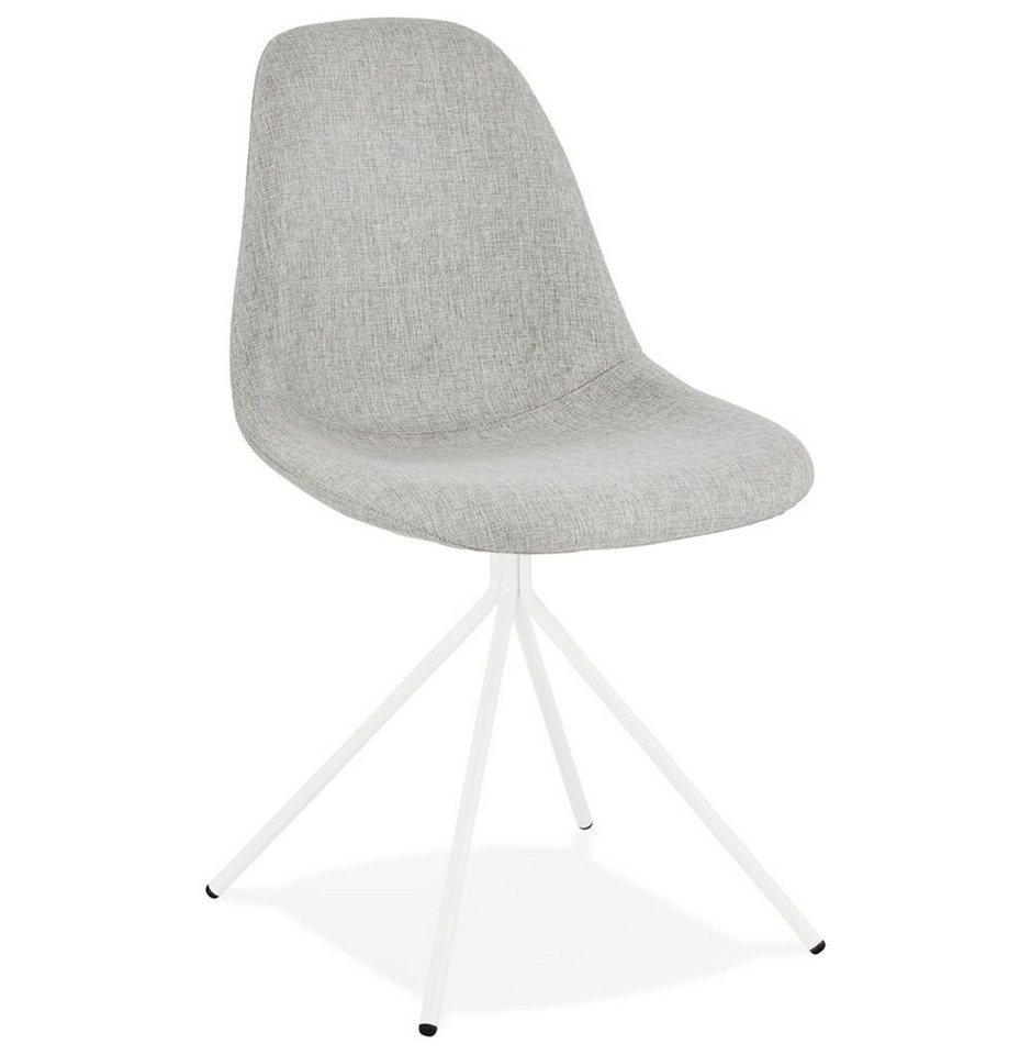 KADIMA DESIGN Esszimmerstuhl OLIVIA Stuhl Textile Beige/Grau (light von KADIMA DESIGN