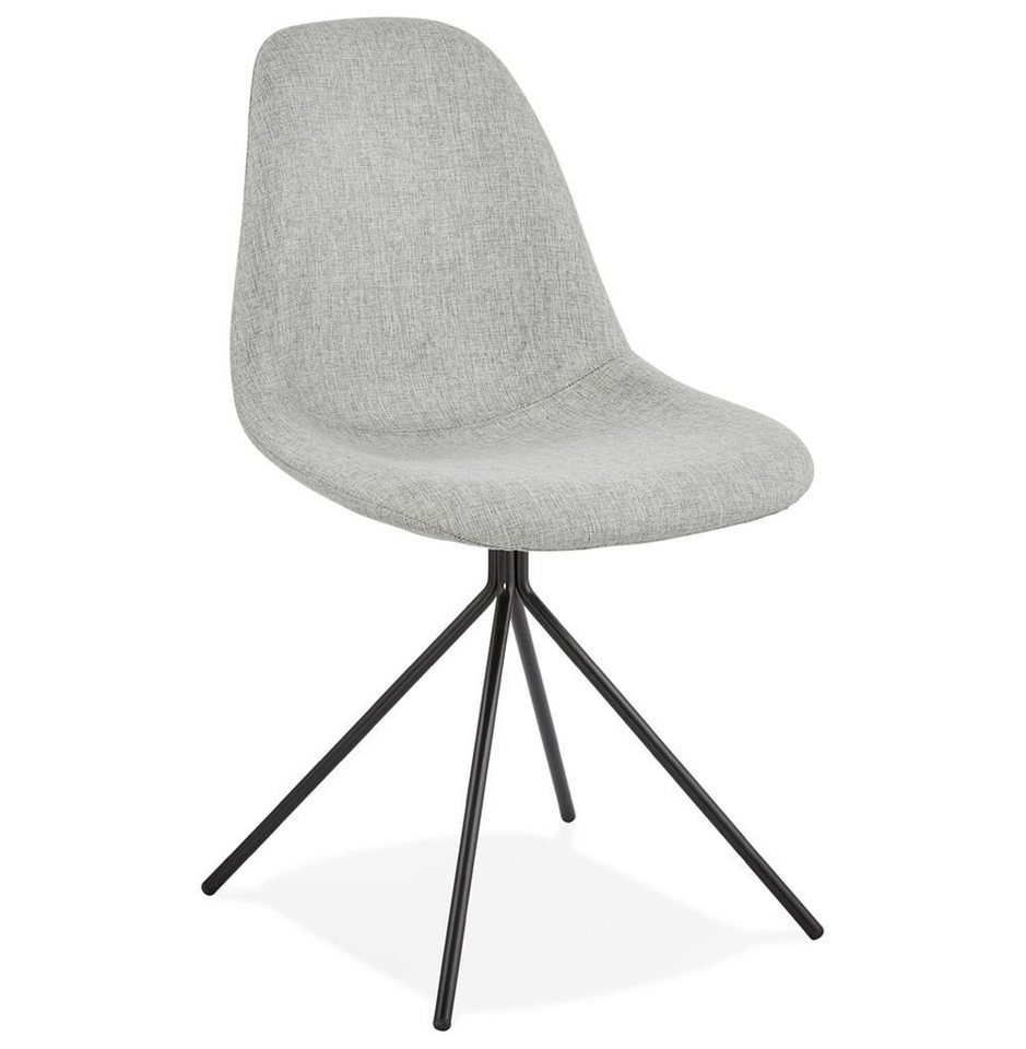 KADIMA DESIGN Esszimmerstuhl OLIVIA Stuhl Textile Beige/Grau (light von KADIMA DESIGN