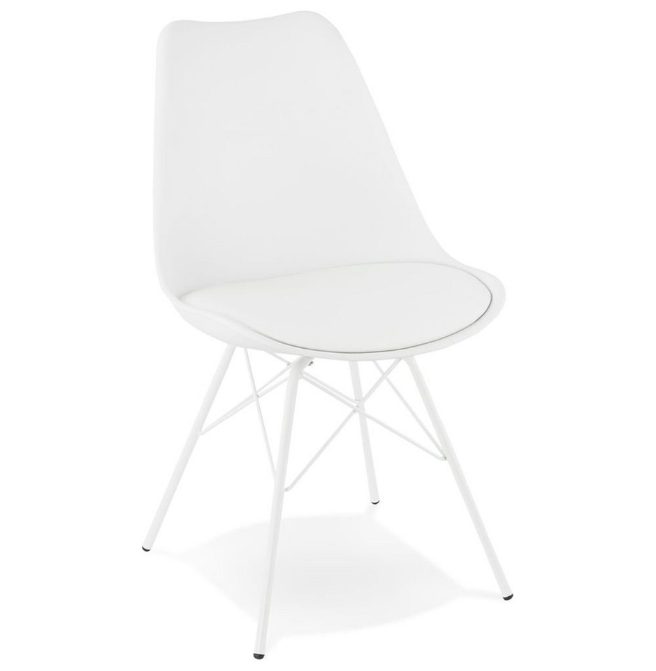 KADIMA DESIGN Esszimmerstuhl PATRIZIA Stuhl Plastic Polym Weiss (white) 45 x 55 von KADIMA DESIGN