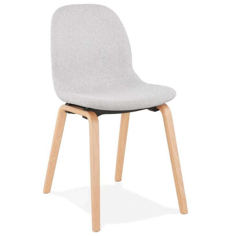 KADIMA DESIGN Esszimmerstuhl Polsterstuhl Stoffbezug Skandinavisch, Holzbeine, Ergonomisch, Komfort (Bodenschoner, Polsterung, ergonomische Form, stabile Holzbeine, Modern), Gepolsterte Rückenlehne, Holzgestell, hohe Stabilität von KADIMA DESIGN