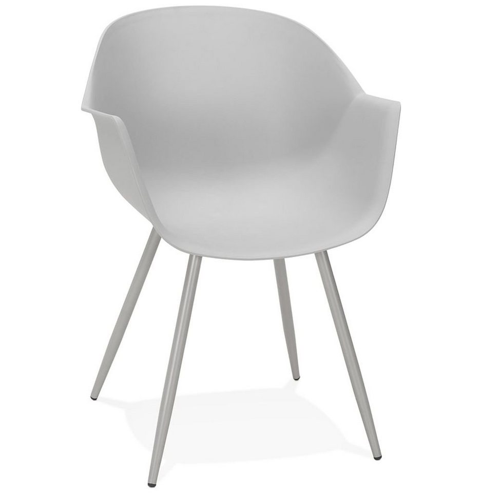 KADIMA DESIGN Esszimmerstuhl SANKUS Loungesessel Plastic Polym Grau (grey) 60 von KADIMA DESIGN