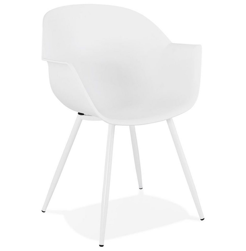 KADIMA DESIGN Esszimmerstuhl SANKUS Loungesessel Plastic Polym Weiss (white) 60 von KADIMA DESIGN