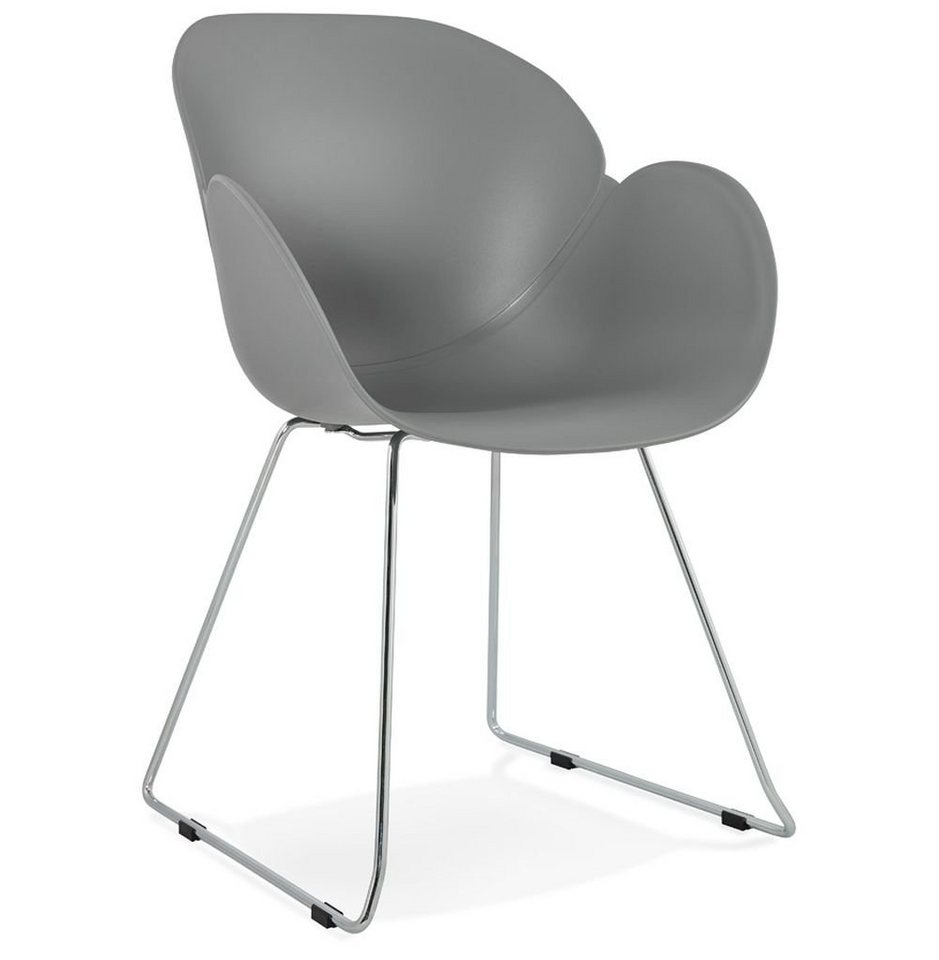 KADIMA DESIGN Esszimmerstuhl TERRA Loungesessel Plastic Polym Grau (grey) 59 x von KADIMA DESIGN