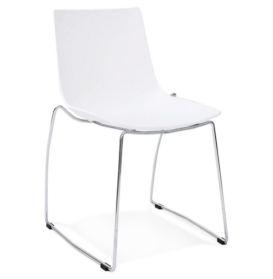 KADIMA DESIGN Esszimmerstuhl THOT Stuhl Plastic Polym Weiss white 54 x 58 x 83 von KADIMA DESIGN