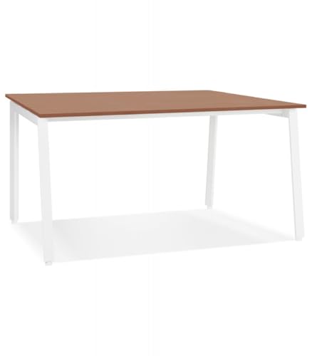 Gerader Schreibtisch mit Walnuss MDF Platte und Metallgestell | Designer Büro Arbeitstisch für Arbeitsplatz | Elegantes Computer Tisch für Homeoffice | Modern | 160x80x74,5 cm | Amadeus Kollektion Gerader Schreibtisch mit Walnuss MDF Platte und Metallgestell | Designer Büro Arbeitstisch für Arbeitsplatz | Elegantes Computer Tisch für Homeoffice | Modern | 160x80x74,5 cm | Amadeus Kollektion von KADIMA DESIGN