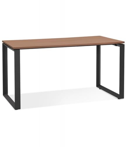 Schreibtisch mit Walnuss MDF Holzplatte und Metallgestell | Bürotisch für Arbeitszimmer mit Ample Arbeitsfläche | Designer Computertisch mit Moderner Optik | Minimalistischer Stil | 160x80x74,8 cm Schreibtisch mit Walnuss MDF Holzplatte und Metallgestell | Bürotisch für Arbeitszimmer mit Ample Arbeitsfläche | Designer Computertisch mit Moderner Optik | Minimalistischer Stil | 160x80x74,8 cm von KADIMA DESIGN