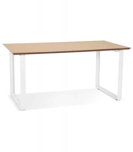 KADIMA DESIGN Schreibtisch aus Holz und Metall | Bürotisch mit geräumiger Arbeitsfläche | Chef Computertisch für Homeoffice | Moderner Stil | 180x90x75,5 cm | GIMINI Kollektion von KADIMA DESIGN