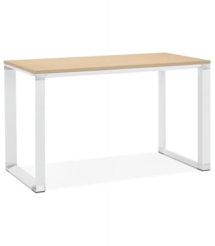 Schreibtisch XLINE aus Holz und Metall | Designer Bürotisch mit moderner Metallstruktur | Computertisch mit Naturholzplatte | Minimalistisches Design | 140x70x74 cm | Home Office Kollektion von KADIMA DESIGN