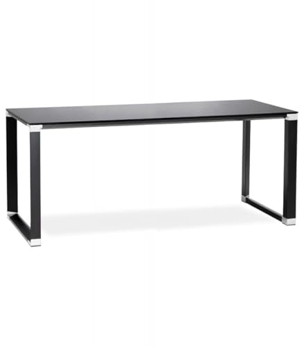 KADIMA DESIGN Büro Schreibtisch XLINE mit Hartglasplatte | Chefschreibtisch aus schwarzem Glas und Metall | Designer Arbeitsplatz mit robuster Metallstruktur | Modern Elegant | 200x100x73 cm KADIMA DESIGN Büro Schreibtisch XLINE mit Hartglasplatte | Chefschreibtisch aus schwarzem Glas und Metall | Designer Arbeitsplatz mit robuster Metallstruktur | Modern Elegant | 200x100x73 cm von KADIMA DESIGN