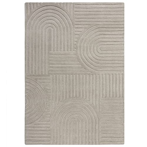 KADIMA DESIGN Handgetufteter Wollteppich in Pastellfarben Leven Blake Farbe: Grau, Größe: 160x230 cm von KADIMA DESIGN