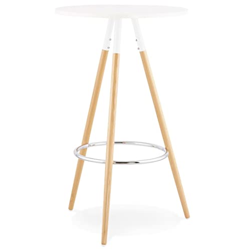 KADIMA DESIGN IWONNA Bartisch Stehtisch Bistrotisch Wood Holz Weiß (White) 65 x 65 x 101 von KADIMA DESIGN