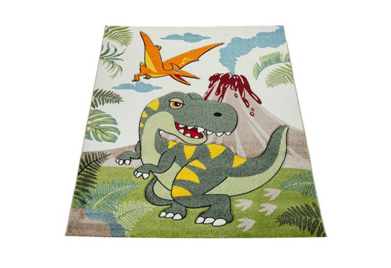KADIMA DESIGN Kinderteppich Dinosaurier Kinderzimmer schmutzabweisend Teppich Kinder, Rechteckig, Höhe: 16 mm, Florhöhe: 12 mm, 100% Polypropylen, Rechteckig, 80x150cm, Grün KADIMA DESIGN Kinderteppich Dinosaurier Kinderzimmer schmutzabweisend Teppich Kinder, Rechteckig, Höhe: 16 mm, Florhöhe: 12 mm, 100% Polypropylen, Rechteckig, 80x150cm, Grün von KADIMA DESIGN