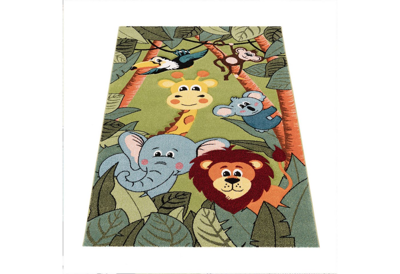 KADIMA DESIGN Kinderteppich Dschungel Kindermotiv Kinderzimmer schmutzabweisend Teppich Kinder, Rechteckig, Höhe: 16 mm, Florhöhe: 12 mm, 100% Polypropylen, Rechteckig, 120x170cm, Grün KADIMA DESIGN Kinderteppich Dschungel Kindermotiv Kinderzimmer schmutzabweisend Teppich Kinder, Rechteckig, Höhe: 16 mm, Florhöhe: 12 mm, 100% Polypropylen, Rechteckig, 120x170cm, Grün von KADIMA DESIGN