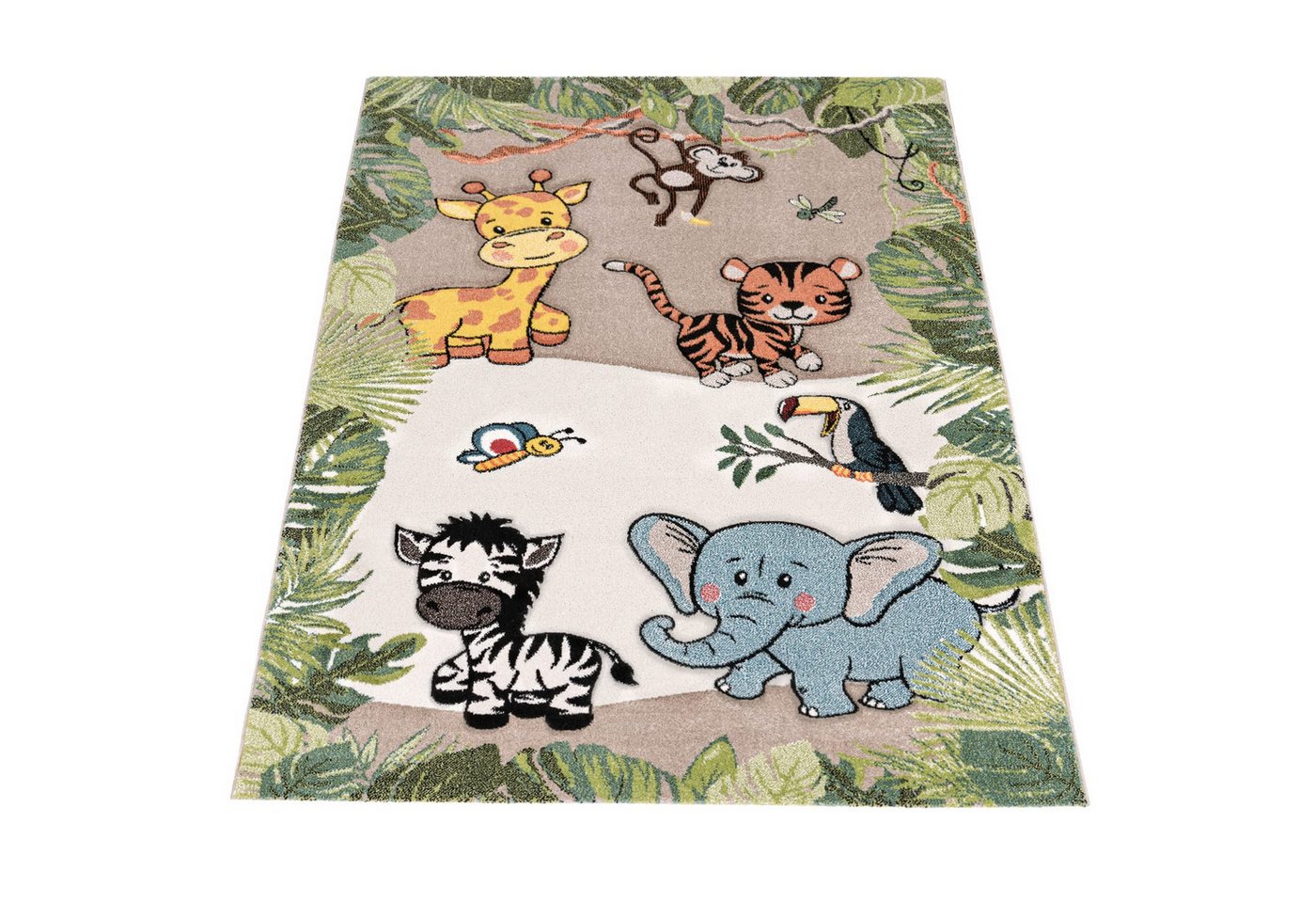 KADIMA DESIGN Kinderteppich Dschungel Kindermotiv Kinderzimmer schmutzabweisend Teppich Kinder, Rechteckig, Höhe: 16 mm, Florhöhe: 12 mm, 100% Polypropylen, Rechteckig, 140x200cm, Beige KADIMA DESIGN Kinderteppich Dschungel Kindermotiv Kinderzimmer schmutzabweisend Teppich Kinder, Rechteckig, Höhe: 16 mm, Florhöhe: 12 mm, 100% Polypropylen, Rechteckig, 140x200cm, Beige von KADIMA DESIGN