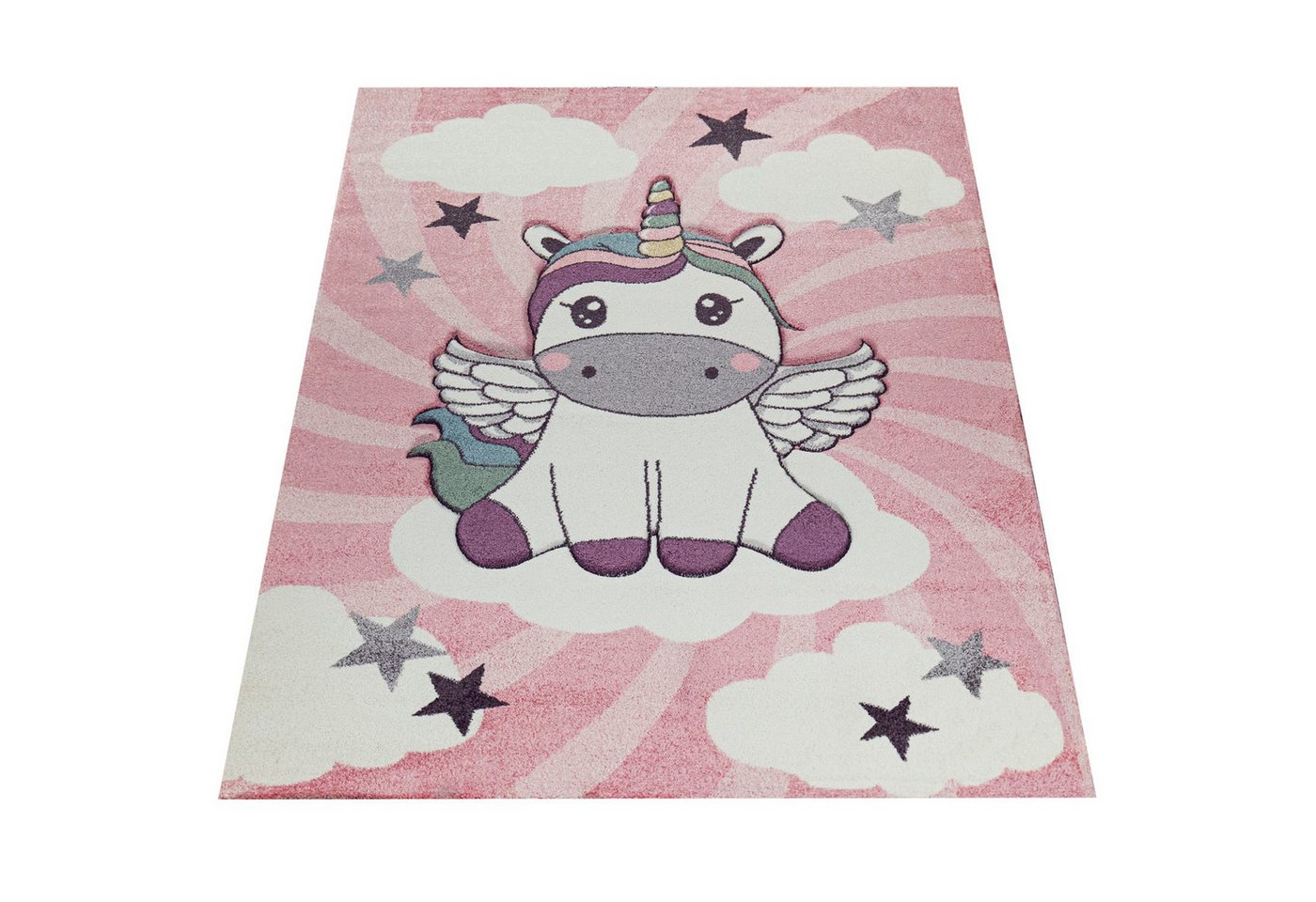 KADIMA DESIGN Kinderteppich Einhorn Kinderzimmer schmutzabweisend Teppich Kinder, Rechteckig, Höhe: 16 mm, Florhöhe: 12 mm, 100% Polypropylen, Rechteckig, 80x150cm, Pink KADIMA DESIGN Kinderteppich Einhorn Kinderzimmer schmutzabweisend Teppich Kinder, Rechteckig, Höhe: 16 mm, Florhöhe: 12 mm, 100% Polypropylen, Rechteckig, 80x150cm, Pink von KADIMA DESIGN