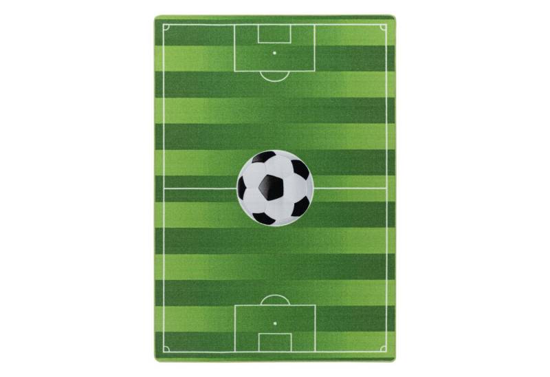KADIMA DESIGN Kinderteppich Flachgewebe Fußball-Motiv Antirutsch Spielzimmer Teppich Kinder, Läufer, Höhe: 8 mm, Handwäsche, Rücken aus Latex, Gekettelt, 80x120cm von KADIMA DESIGN
