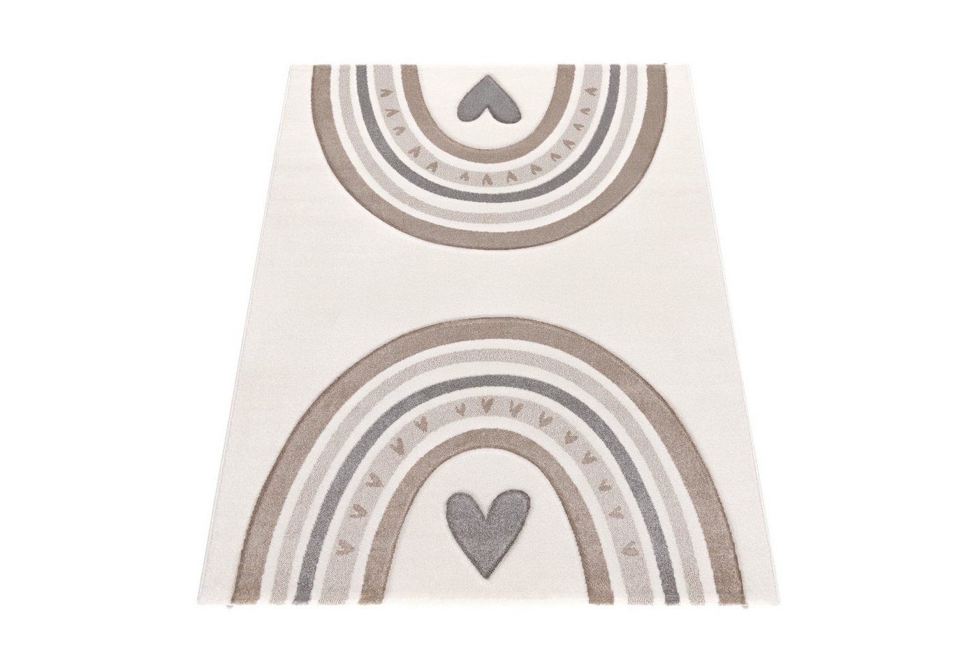 KADIMA DESIGN Kinderteppich Regenbogen mit Herz Kinderzimmer schmutzabweisend Teppich Kinder, Läufer, Höhe: 16 mm, Florhöhe: 12 mm, Polypropylen, Läufer, 80x150, Beige KADIMA DESIGN Kinderteppich Regenbogen mit Herz Kinderzimmer schmutzabweisend Teppich Kinder, Läufer, Höhe: 16 mm, Florhöhe: 12 mm, Polypropylen, Läufer, 80x150, Beige von KADIMA DESIGN