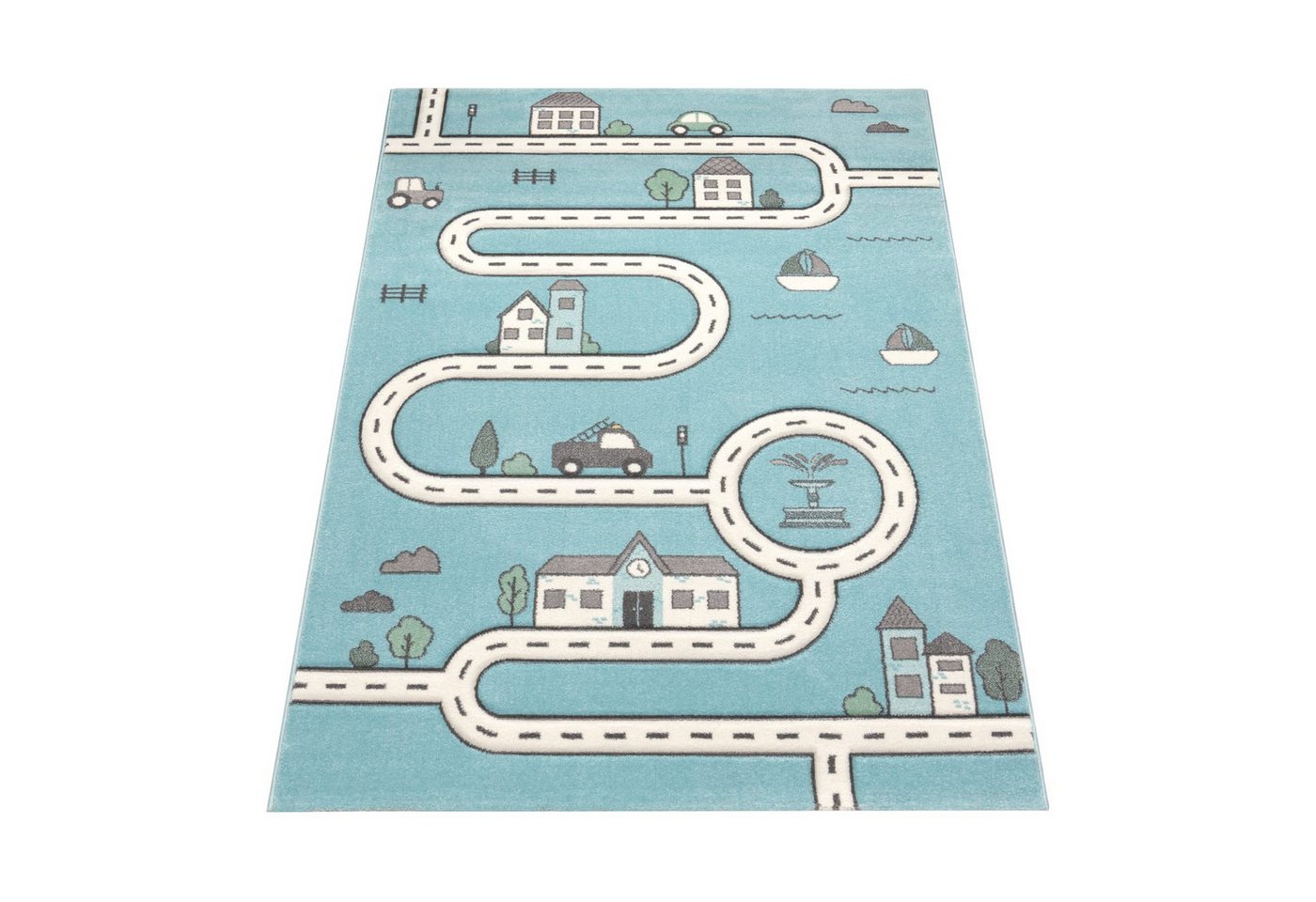 KADIMA DESIGN Kinderteppich Roadmap Kindermotiv Kinderzimmer schmutzabweisend Teppich Kinder, Rechteckig, Höhe: 17 mm, Florhöhe: 13 mm, 100% Polypropylen, Rechteckig, 80x150cm, Blau KADIMA DESIGN Kinderteppich Roadmap Kindermotiv Kinderzimmer schmutzabweisend Teppich Kinder, Rechteckig, Höhe: 17 mm, Florhöhe: 13 mm, 100% Polypropylen, Rechteckig, 80x150cm, Blau von KADIMA DESIGN