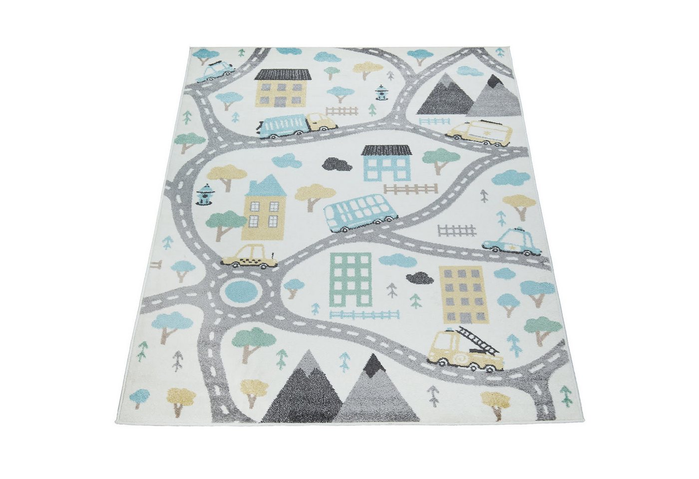 KADIMA DESIGN Kinderteppich Roadmap Kinderzimmer schmutzabweisend Teppich Kinder, Rechteckig, Höhe: 13 mm, Florhöhe: 9 mm, 100% Polypropylen, Rechteckig, 80x150cm, Creme KADIMA DESIGN Kinderteppich Roadmap Kinderzimmer schmutzabweisend Teppich Kinder, Rechteckig, Höhe: 13 mm, Florhöhe: 9 mm, 100% Polypropylen, Rechteckig, 80x150cm, Creme von KADIMA DESIGN