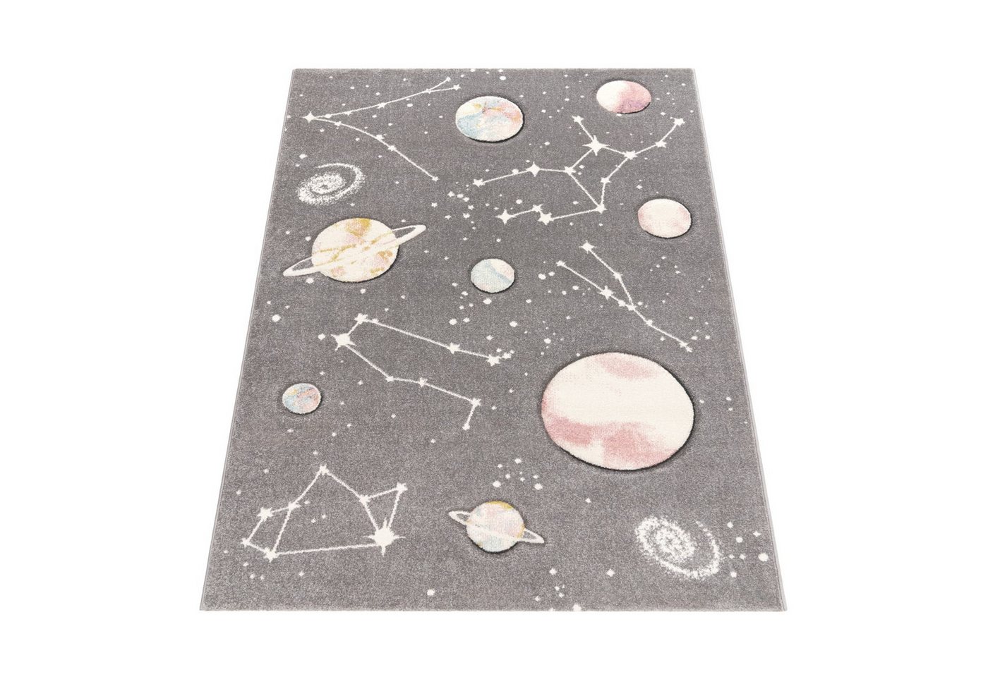 KADIMA DESIGN Kinderteppich Weltraum Kinderzimmer schmutzabweisend Teppich Kinder, Rechteckig, Höhe: 17 mm, Florhöhe: 13 mm, 100% Polypropylen, Rechteckig, 80x150cm, Grau KADIMA DESIGN Kinderteppich Weltraum Kinderzimmer schmutzabweisend Teppich Kinder, Rechteckig, Höhe: 17 mm, Florhöhe: 13 mm, 100% Polypropylen, Rechteckig, 80x150cm, Grau von KADIMA DESIGN