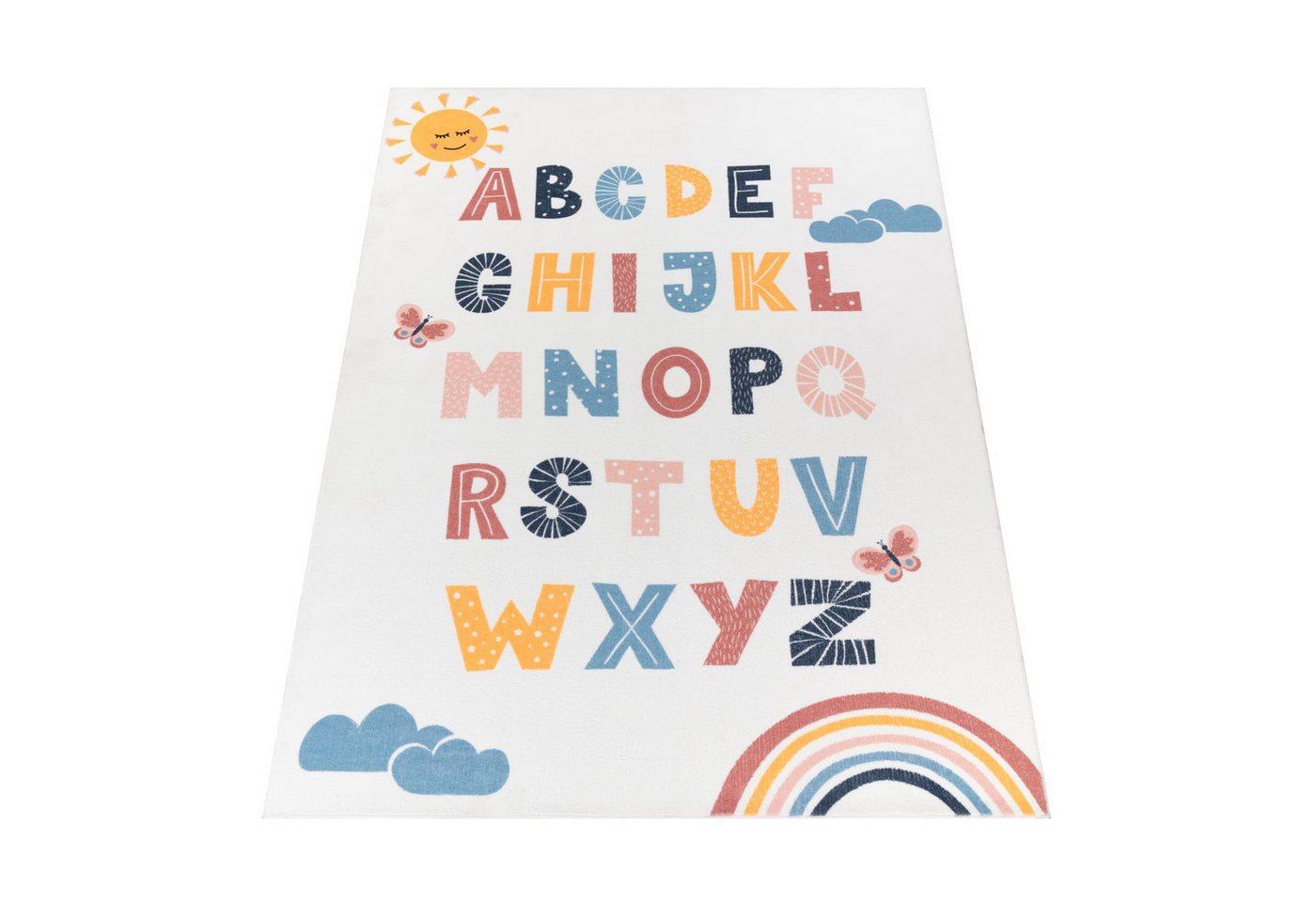 KADIMA DESIGN Kinderteppich waschmaschinenwaschbar Alphabet Kinderzimmer Kinderteppich, Rechteckig, Höhe: 12 mm, Florhöhe: 8 mm, 100% Polyester, Rechteckig, 80x150cm, Mehrfarbig KADIMA DESIGN Kinderteppich waschmaschinenwaschbar Alphabet Kinderzimmer Kinderteppich, Rechteckig, Höhe: 12 mm, Florhöhe: 8 mm, 100% Polyester, Rechteckig, 80x150cm, Mehrfarbig von KADIMA DESIGN