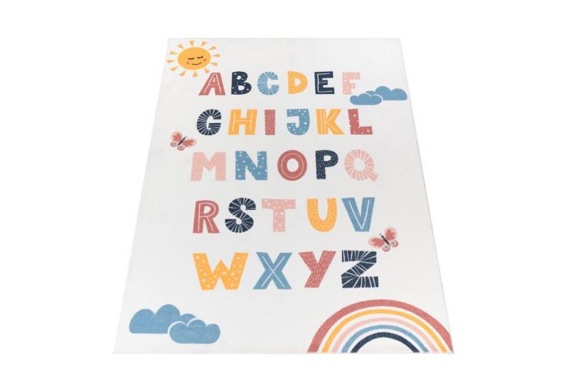 KADIMA DESIGN Kinderteppich waschmaschinenwaschbar Alphabet Kinderzimmer Kinderteppich, Rechteckig, Höhe: 12 mm, Florhöhe: 8 mm, 100% Polyester, Rechteckig, 80x150cm, Mehrfarbig KADIMA DESIGN Kinderteppich waschmaschinenwaschbar Alphabet Kinderzimmer Kinderteppich, Rechteckig, Höhe: 12 mm, Florhöhe: 8 mm, 100% Polyester, Rechteckig, 80x150cm, Mehrfarbig von KADIMA DESIGN