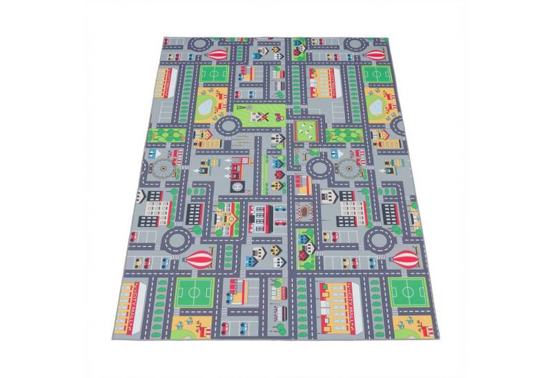KADIMA DESIGN Kinderteppich waschmaschinenwaschbar Stadt‑Land‑Karten‑Muster Kinderteppich, Rund, Höhe: 4 mm, 100% Polyester, Rücken aus Felt + Dots, Rund, 160Dcm, Grau KADIMA DESIGN Kinderteppich waschmaschinenwaschbar Stadt‑Land‑Karten‑Muster Kinderteppich, Rund, Höhe: 4 mm, 100% Polyester, Rücken aus Felt + Dots, Rund, 160Dcm, Grau von KADIMA DESIGN