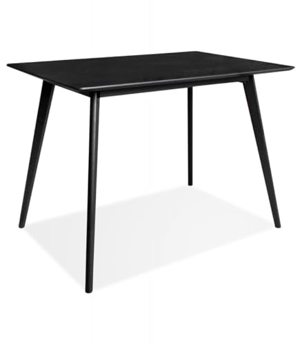 Kleiner Schwarzer Designertisch aus MDF | Skandinavischer Schreibtisch mit Holzoberfläche | Rechteckiger Küchentisch für Wohnraum | Minimalistischer Stil | 120x80x76 cm | MARIUS Kollektion Kleiner Schwarzer Designertisch aus MDF | Skandinavischer Schreibtisch mit Holzoberfläche | Rechteckiger Küchentisch für Wohnraum | Minimalistischer Stil | 120x80x76 cm | MARIUS Kollektion von KADIMA DESIGN