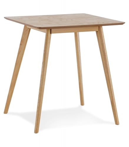 Kleiner Esstisch aus Eichenholz | Eleganter Quadratischer Tisch für kleine Räume | Kompakter Küchentisch mit natürlichem Finish | Modernes Design | 80x80x75 cm | Genius Kollektion von KADIMA DESIGN