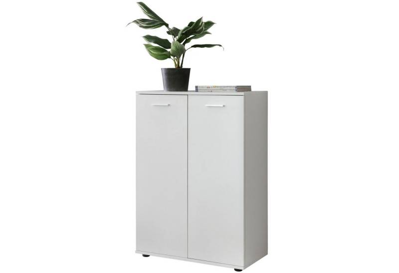 KADIMA DESIGN Kommode Kommode mit 2 Türen 71x104x35cm Mehrzweckschrank Holz Weiß, (Kommodenschrank Flurmöbel), Flurschrank hell modern, Schrank klein, Anrichte Sideboard matt von KADIMA DESIGN