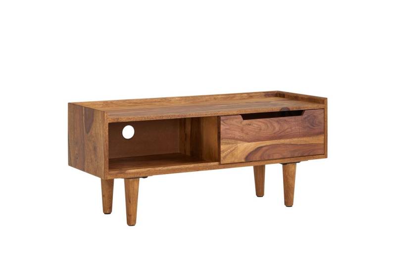 KADIMA DESIGN Lowboard Lowboard Massivholz 95x44x34 cm TV-Kommode Schiebetür Fernsehschrank (Fernsehkommode Wohnzimmer), Design TV-Schrank Hoch, Fernsehtisch Fernsehschrank Modern von KADIMA DESIGN