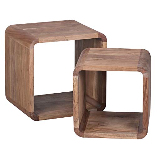 KADIMA DESIGN Moderne Akazie Satztische 2er Set, Massivholz - Vielseitig & Handgefertigt von KADIMA DESIGN