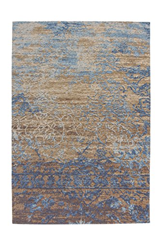 KADIMA DESIGN Moderner Designer Teppich Blaze 600 Blau/Beige 130cm x 190cm von KADIMA DESIGN