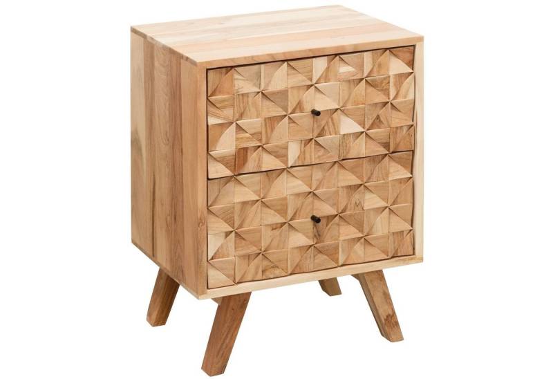 KADIMA DESIGN Nachttisch Massivholz-Nachtkästchen im modernen Landhaus-Stil mit Schubladen von KADIMA DESIGN