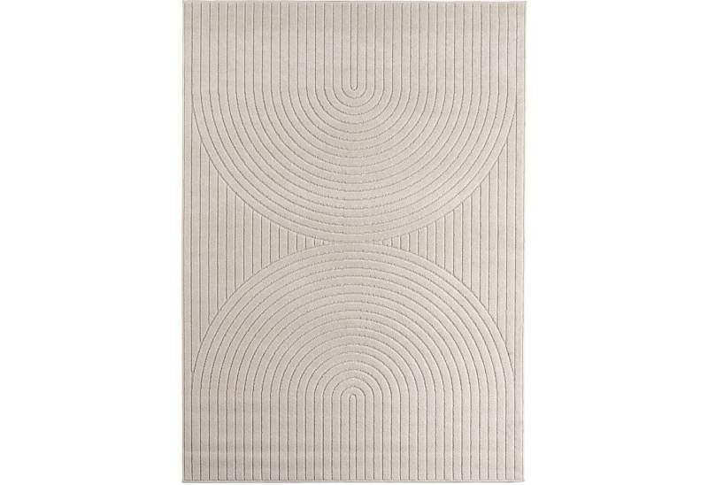 KADIMA DESIGN Outdoorteppich Kurzflor Skandi 3D-Design Handwäsche Balkon Teppich In-/Outdoor, Läufer, Höhe: 5 mm, Rücken aus Polypropylen fibrilliertes Garn, Gekettelt, 80x150cm von KADIMA DESIGN